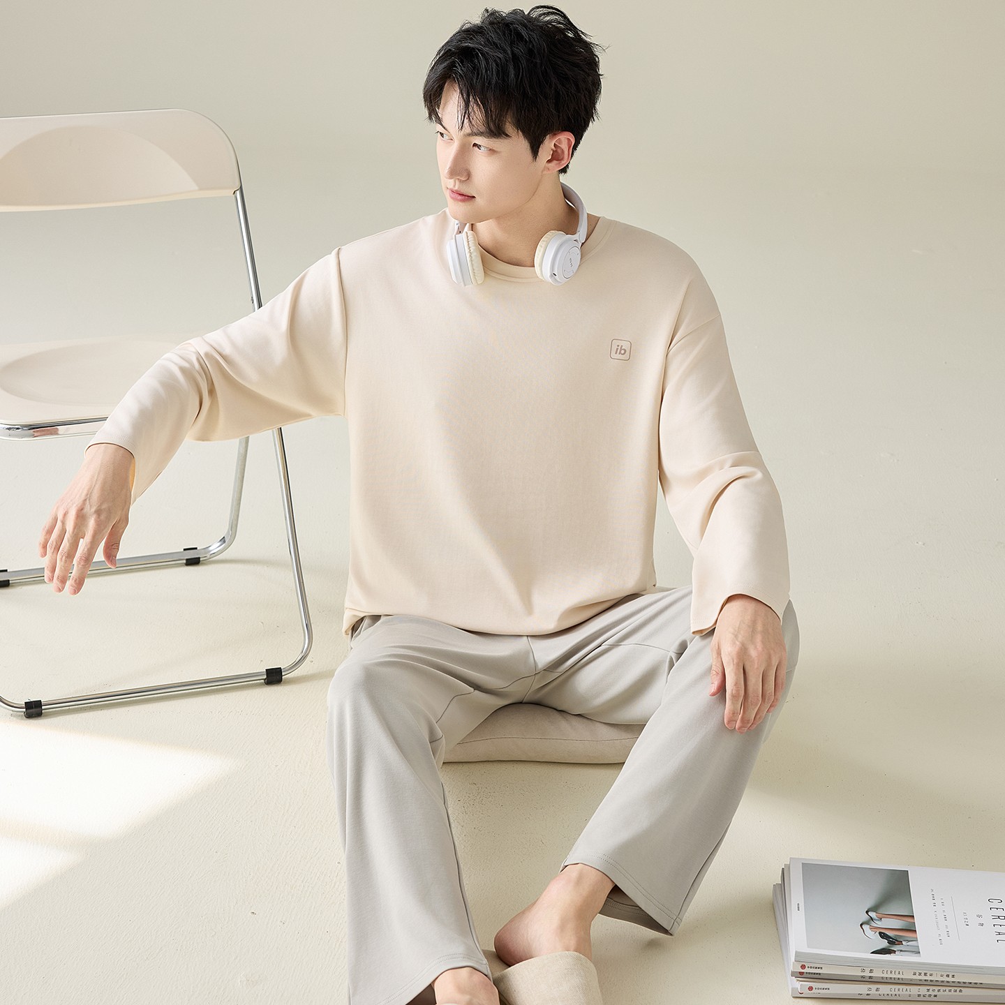 啄木鸟睡衣男款纯棉春秋季长袖2025新款全棉学生可外穿家居服套家高清大图