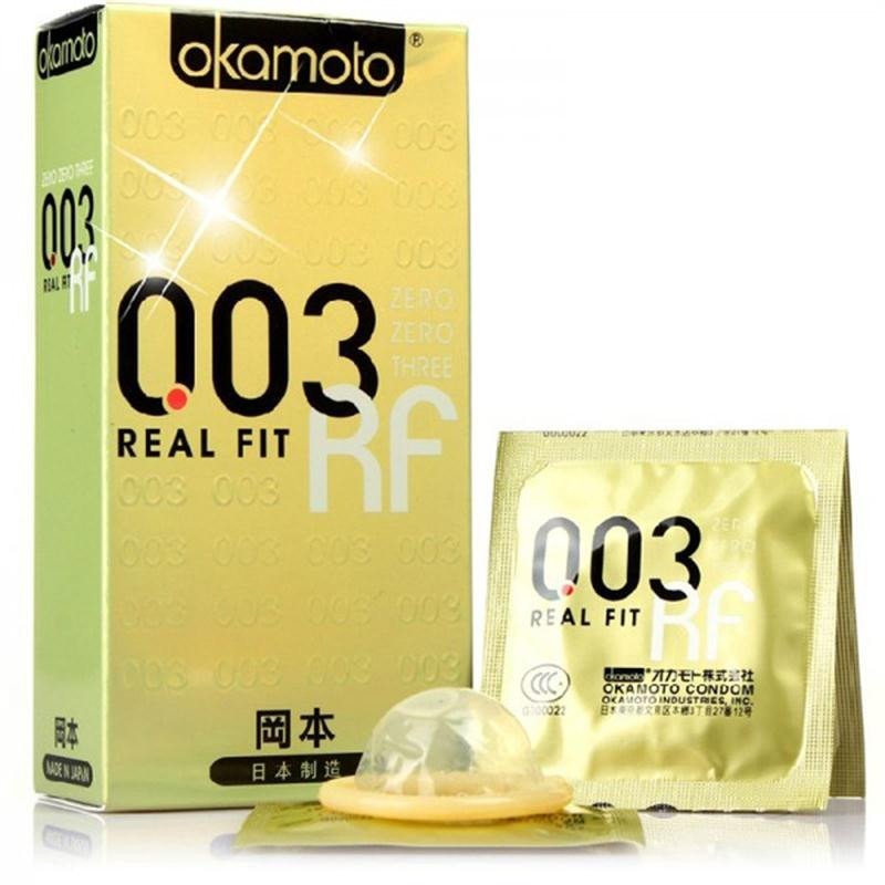 冈本岡本003黄金10只装避孕套超薄款润滑安全套 成人情趣性计生用品 非颗粒螺纹型高清大图