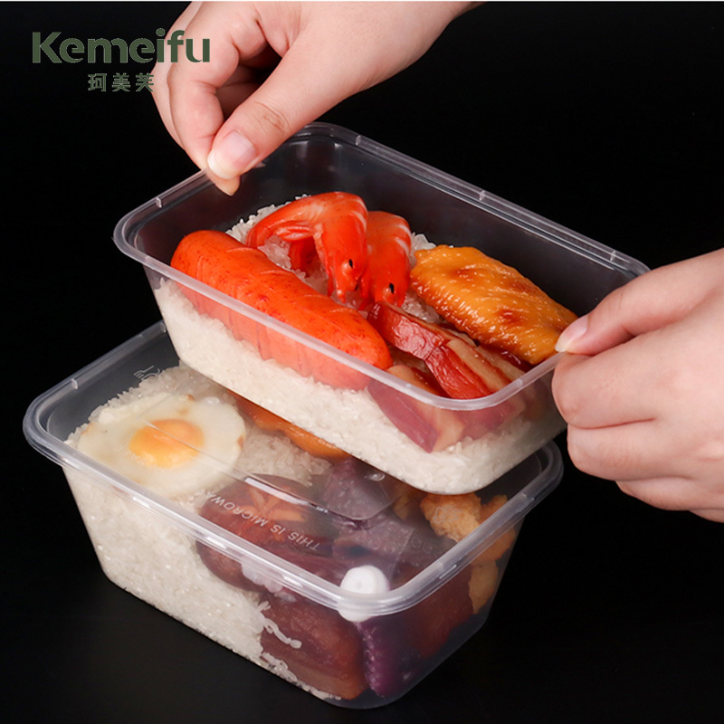 珂美芙 加厚一次性饭盒 1000ml方盒 个高清大图