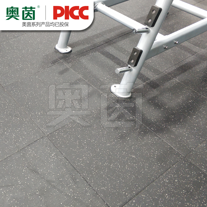 健身房橡胶地垫室内运动力量训练哑铃垫子高清大图