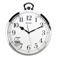精工(SEIKO)挂钟 静音简洁挂钟时尚经典挂钟居家办公石英钟QXA417S银色