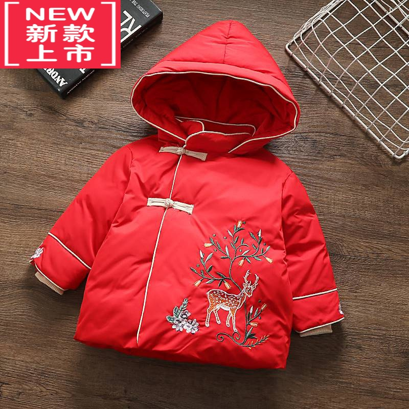可莉允女童棉衣2022秋冬装新款洋气儿童羽绒棉服小童棉袄女宝宝加绒外套