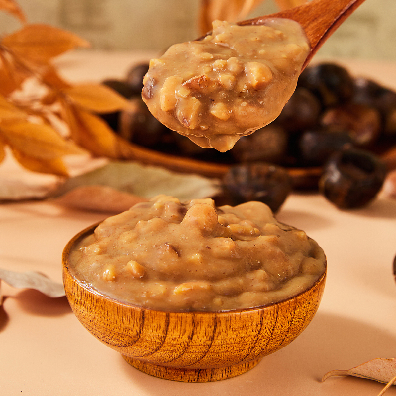 栗子泥颗粒酱商用即食烘焙馅料奶茶店专用 板栗泥罐头900g高清大图