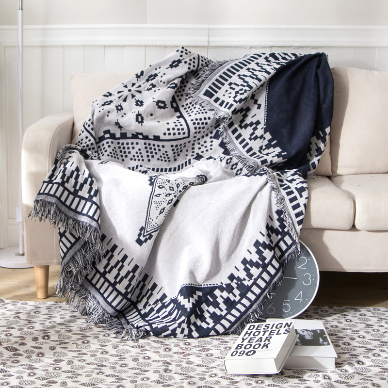 家柏饰(CORATED)沙发巾全盖布北欧沙发垫套毯冬季加厚弹力通用懒人沙发罩 斯图拉格(AB面) 230*275高清大图