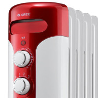 格力（GREE）电油汀NDYT-21家用电暖器 取暖器 电暖气 防烫防爆 军工防漏 过热保护 配烘衣架 加湿盒 倾倒断电
