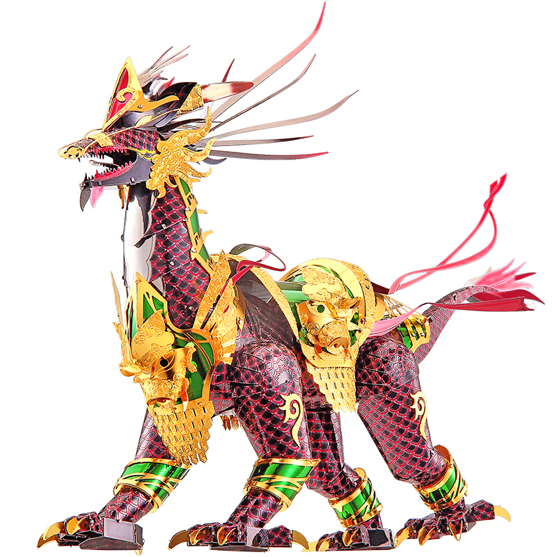 博锐(bora)积木瑞兽麒麟 p107-rgn 拼酷(piececool)3d金属立体拼装