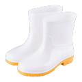 安小侠 白色工作雨鞋防滑耐磨耐油低筒白色男女雨鞋41