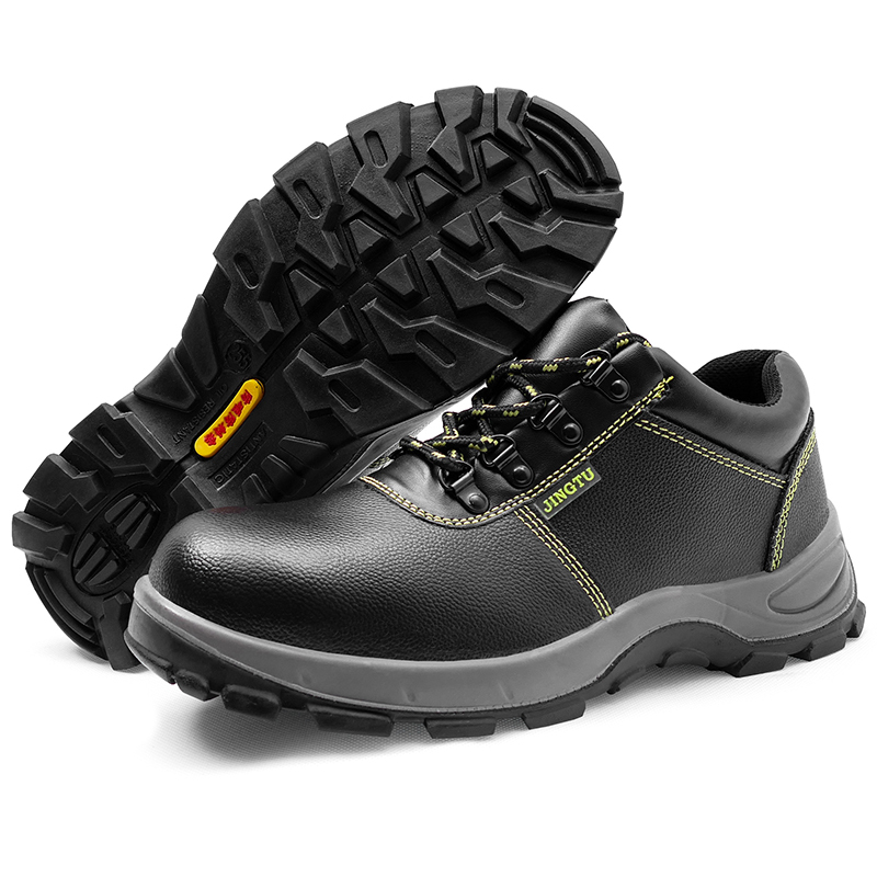 tmwed8184防砸防穿刺聚氨酯实心底牛皮四季款劳保鞋