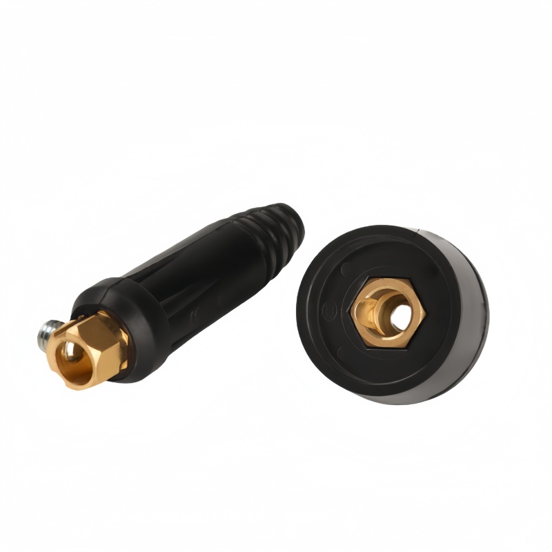 铁洋 电焊机快速接头 DKJ10-25 插头+插座(黑) 套高清大图