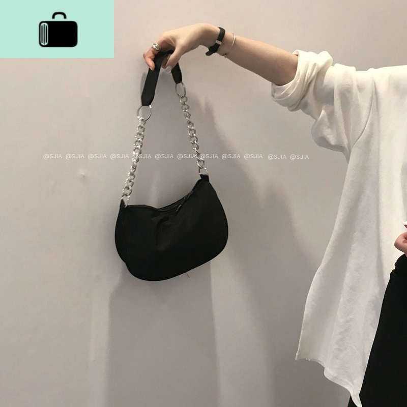 PPSHD韩系单品ins复古港味休闲腋下包链条包多背法斜跨包包2色女!NEW LAKE女士单肩包