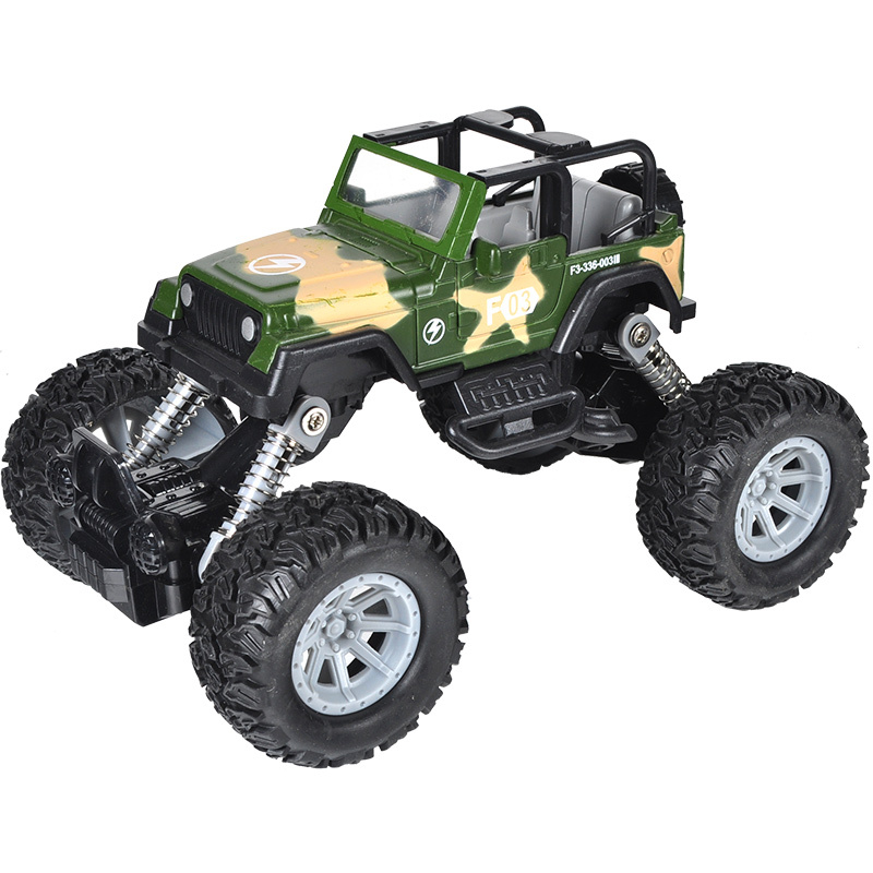 合金越野车模型儿童玩具车模仿真逼真攀爬模型车军车金属回力车攀爬