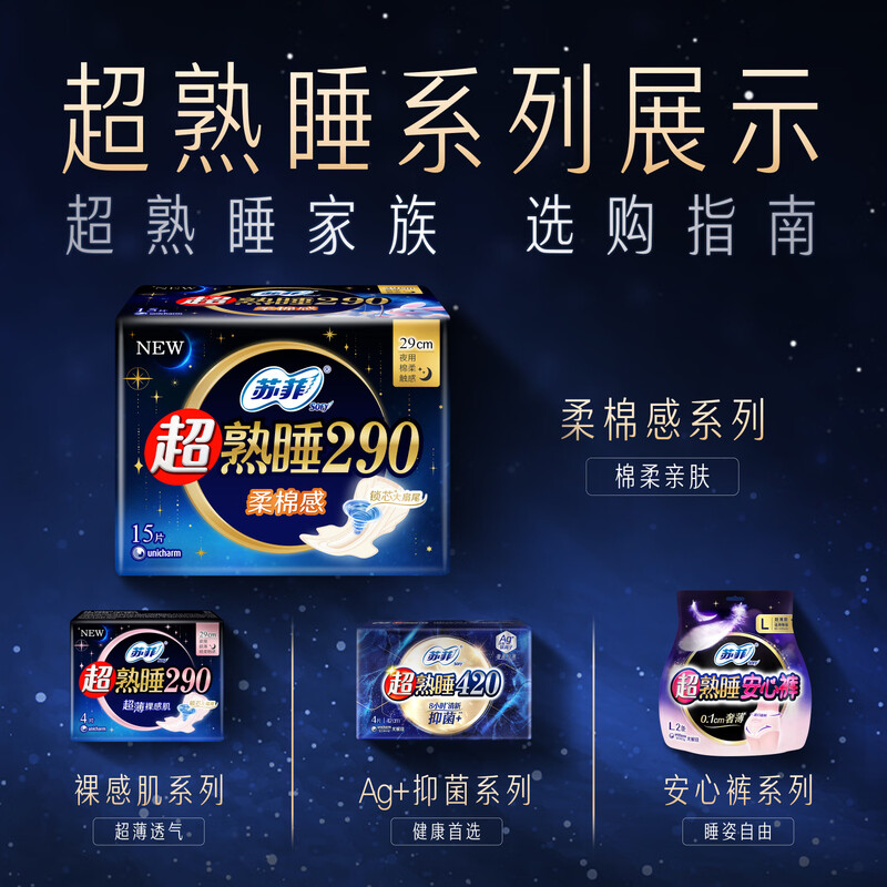 苏菲超熟睡柔棉感纤巧夜用290mm 15片高清大图