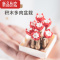 真智力佳奇花束迷你多肉仿真绿植盆栽女孩拼插积木摆件玩具生日礼物 套餐2 甜甜的3款仿真食物