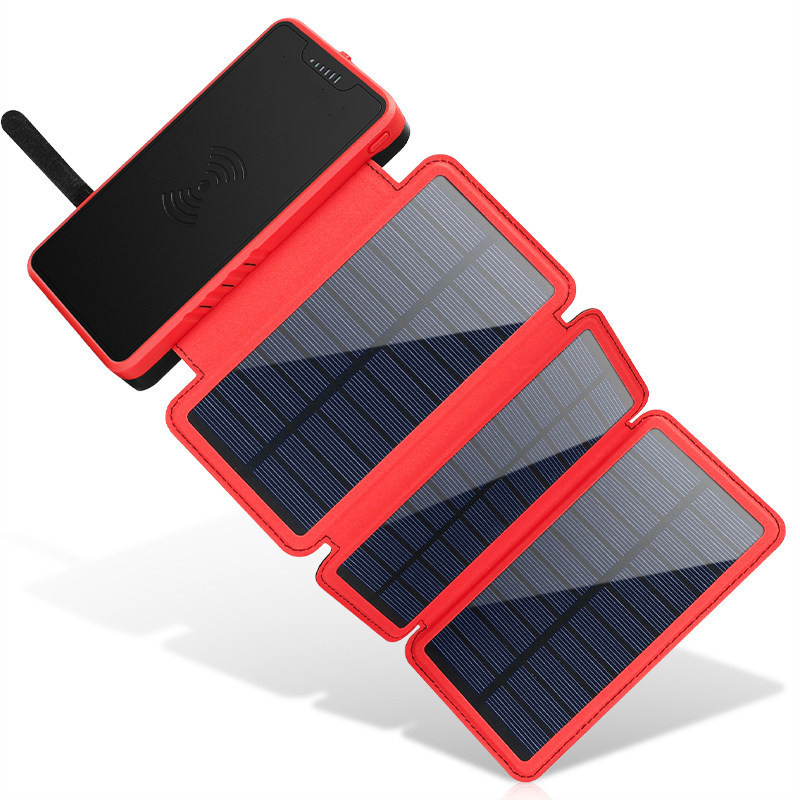 太阳能充电宝20000毫安时便携自充光能电充两用三防大容量移动电源