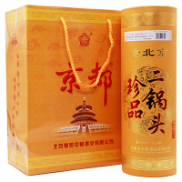皇家京都 黄圆桶珍品二锅头酒 白酒 45度 500ml