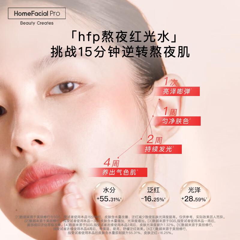 HomeFacialProVC乙基醚熊果苷红光水120ml 300ml hfp早c发光补水保湿精华