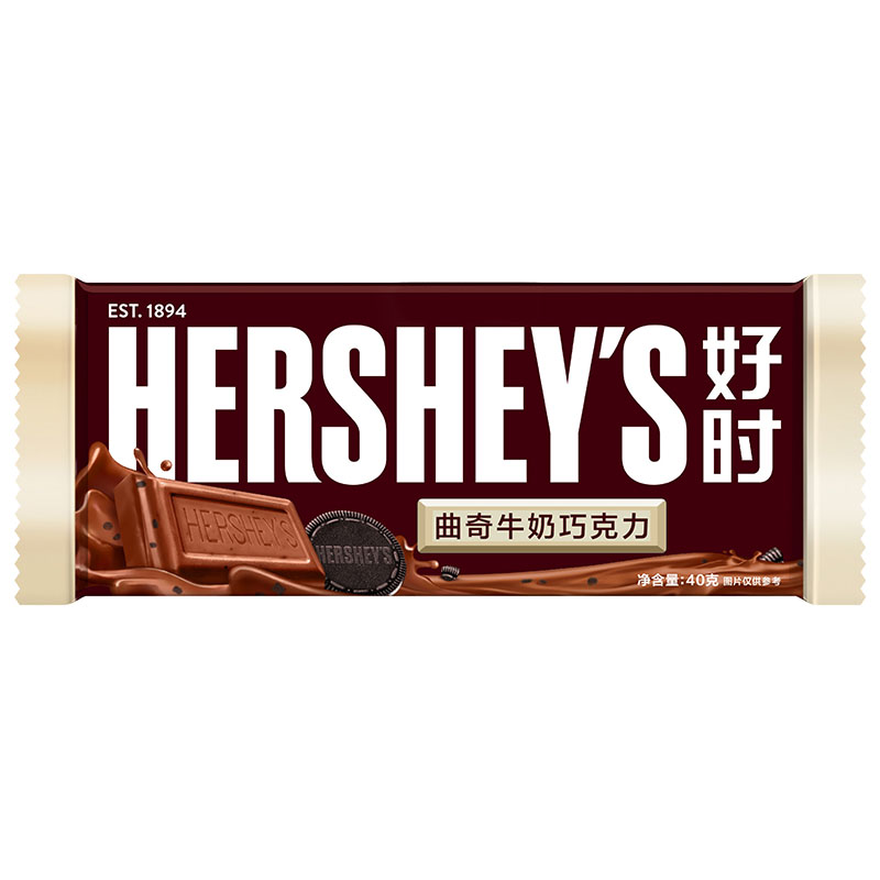 好时(Hershey’s)Hershey’s/好时巧克力排块40g牛奶黑巧巴旦木白巧风味休闲零食品糖果高清大图