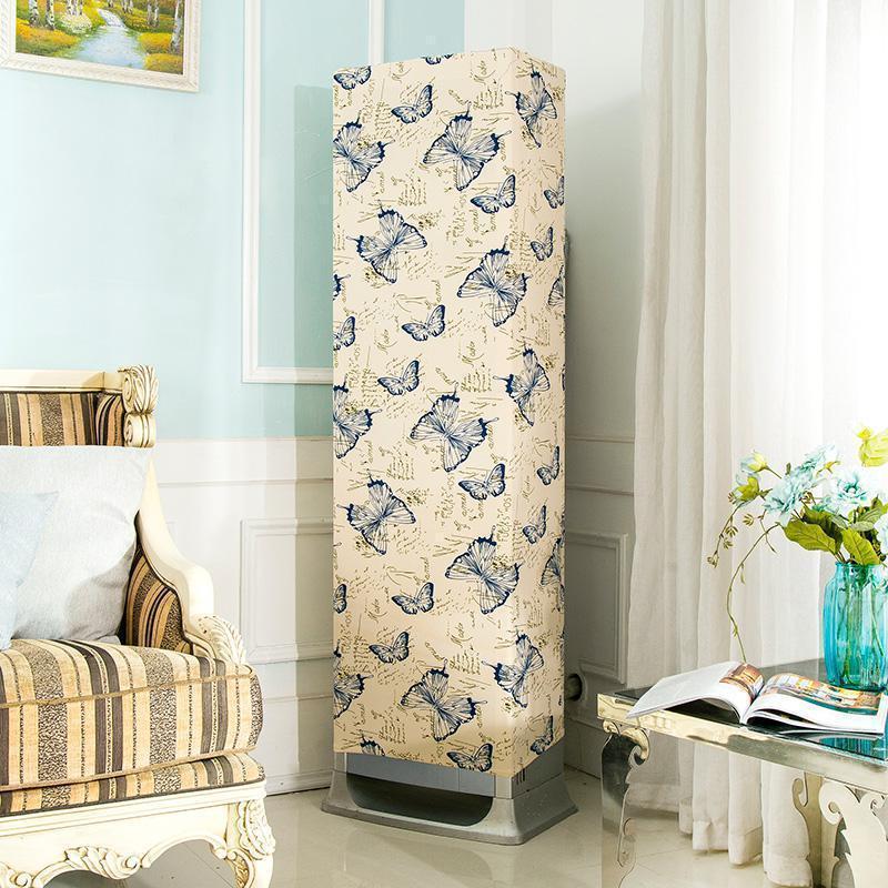 森美人简约柜式空调罩柜机方形空调防尘罩柜机客厅空调套防尘罩立式 特价彩蝶飞飞立式空调罩高180CM以内通用