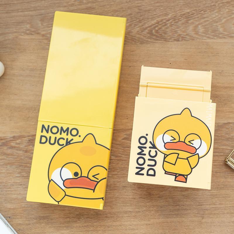 旋转折叠笔盒小学生大容量多功能文具盒计算器站立牛油果笔筒