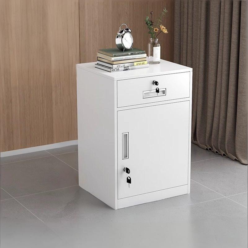 易企采 【一抽一门】白色 办公室桌下带锁文件柜 单位: 台 44*39*65CM