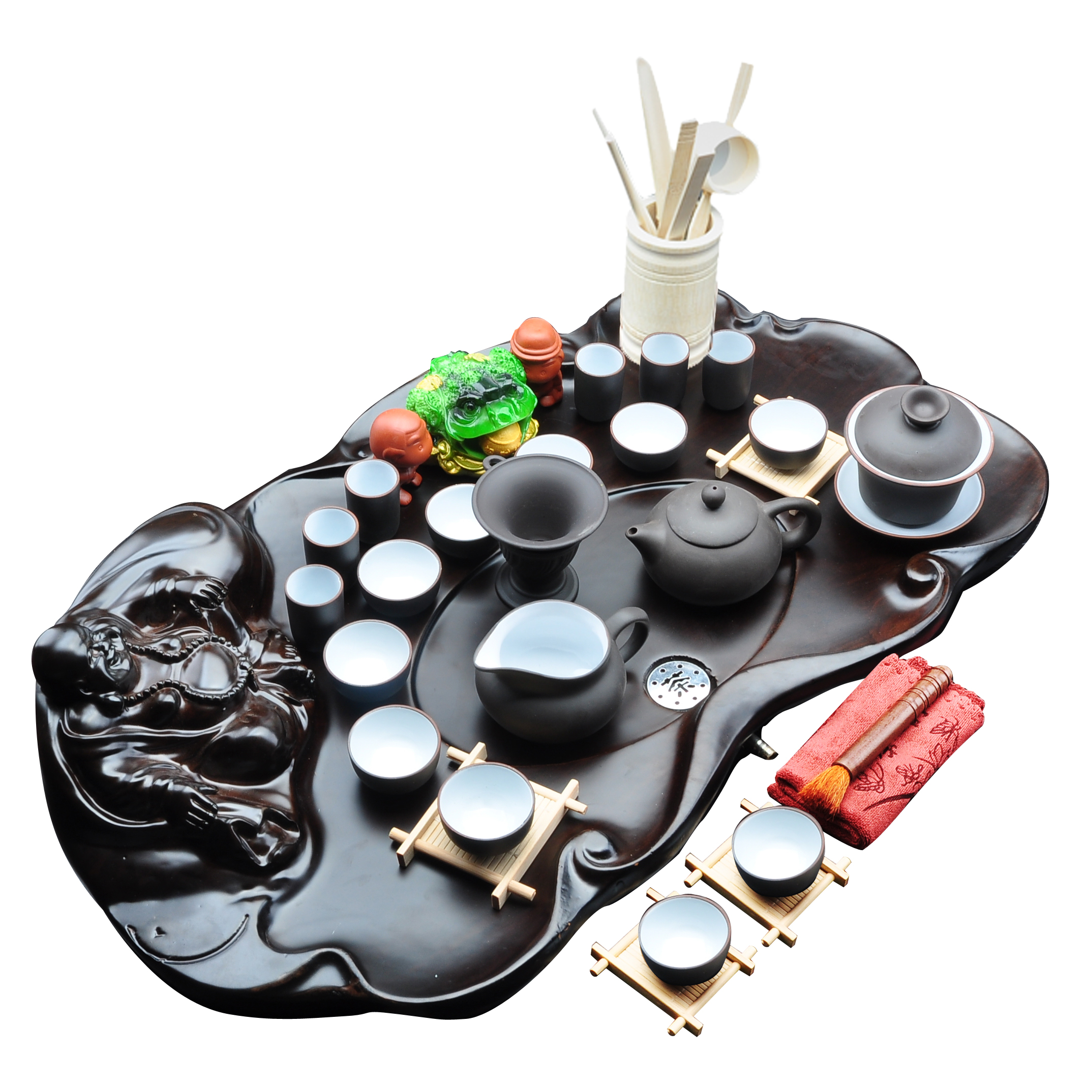 yun han 韵涵茶具整套茶具 功夫茶具套装茶具套装 紫砂功夫茶具 布袋