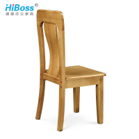 HiBoss全实木椅子家用餐厅中式现代简约靠背凳子原木桌椅酒店饭店餐椅