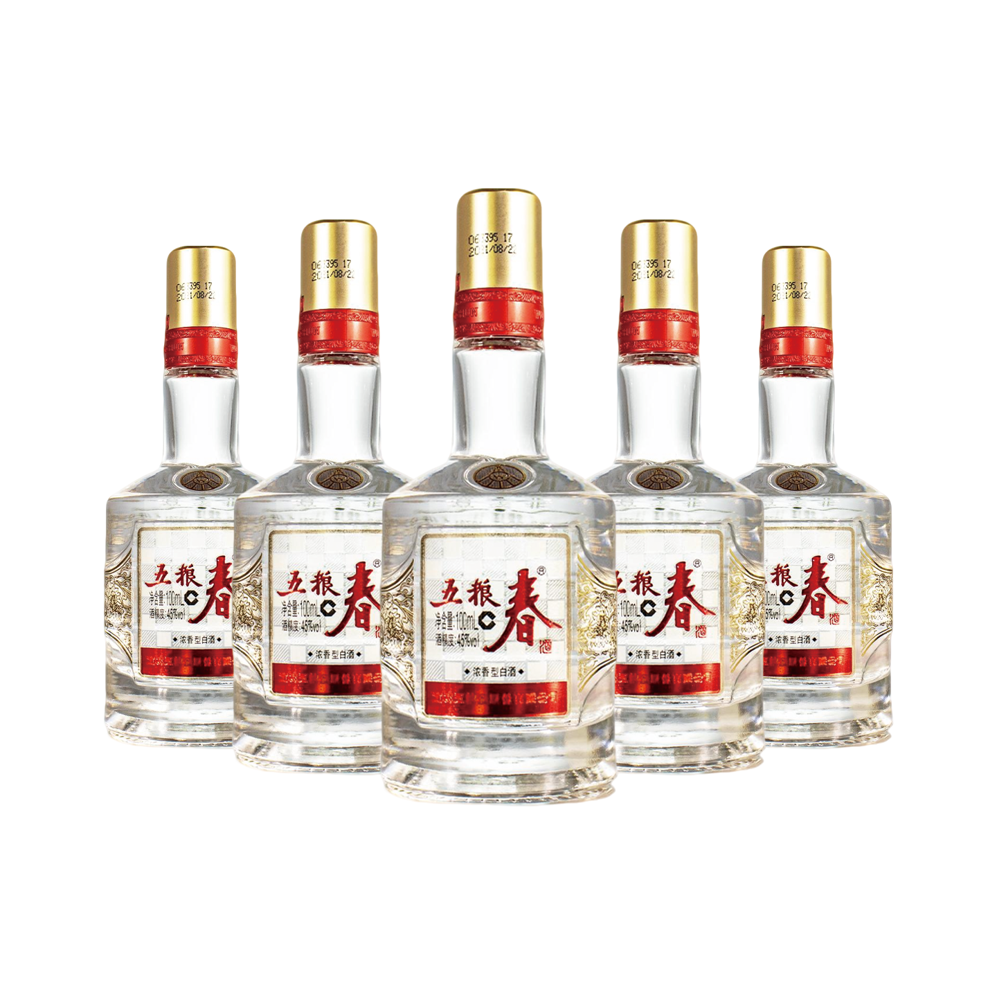 五粮液 五粮春45度100ml*5 光瓶小酒版 浓香型白酒高清大图