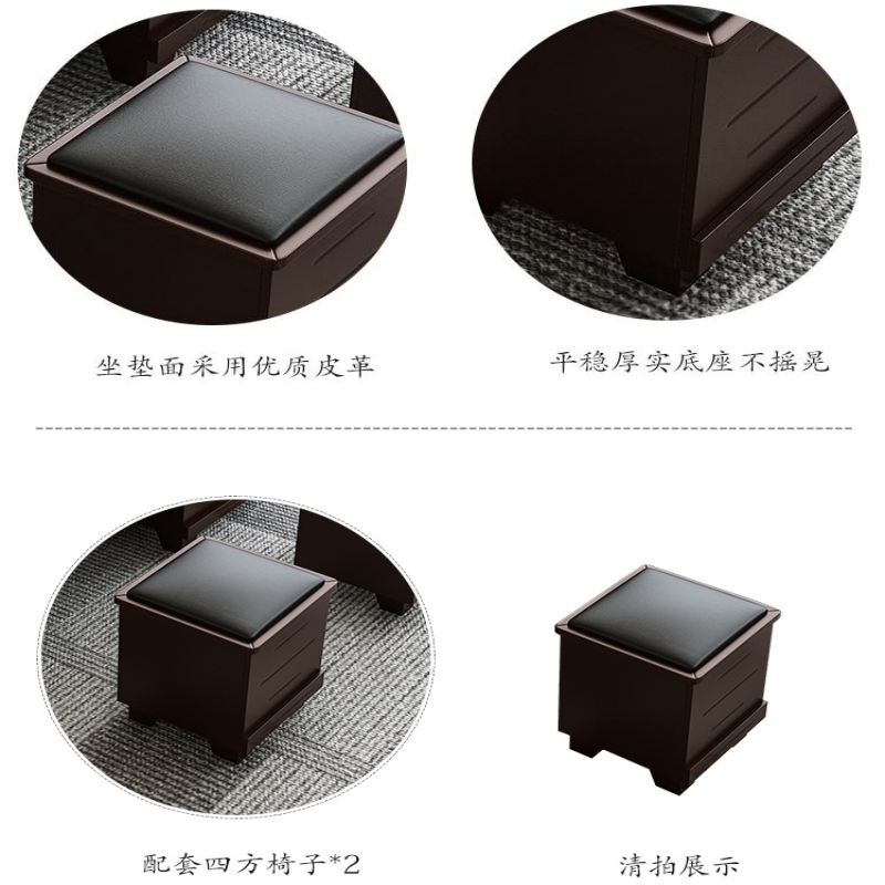 戴劲 火烧石功夫茶几茶桌椅组合茶具一体套装茶台一键上水 1.3米宝马灰