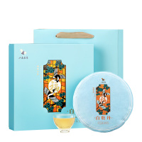 八马茶叶 福鼎白茶白牡丹紧压白茶饼 礼盒装300g/盒