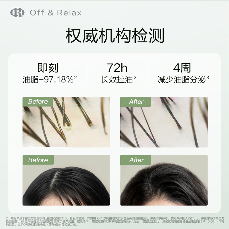 Off&Relax净养控油洗发水400ml保湿控油清洁舒缓OR洗发露2.0高清大图
