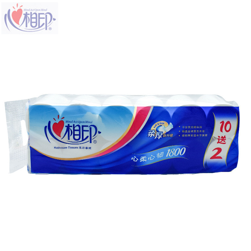 心相印(Mind Act Upon Mind)RW912心柔系列无芯短卷纸150g/卷 12卷