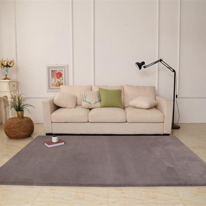 美帮汇加厚仿兔绒地毯卧室满铺房间长毛北欧ins网红地毯客厅床边毯 浅灰色 80X160cm