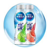 雀巢(Nestle)优活补水+含膳食纤维补充电解质运动饮料青柠/蜜桃味450ml*2 雀巢水 运动补水 功能饮料