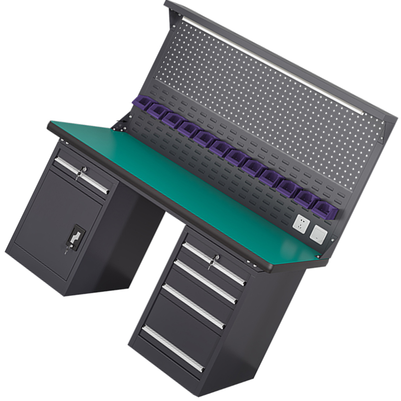 汐重型钳工操作台 工具桌210cm张高清大图