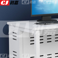 初嘉(CJ)钢架电脑桌培训桌机房电脑桌学习桌课桌 双人位R款