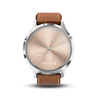 Garmin佳明vivomove HR光电心率监测智能时尚防水运动健身功能手表防水50m（经典版 古典褐 大号）