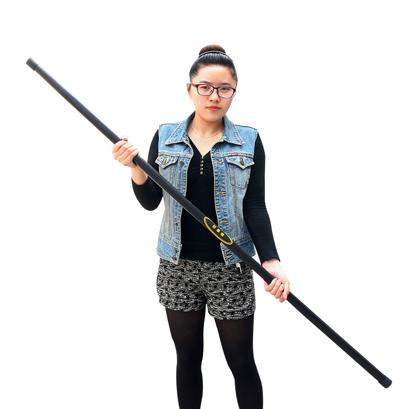 谋福cnmf8682防暴棍应急防护直棒pc武术橡胶齐眉棍单直齐眉橡胶辊小区