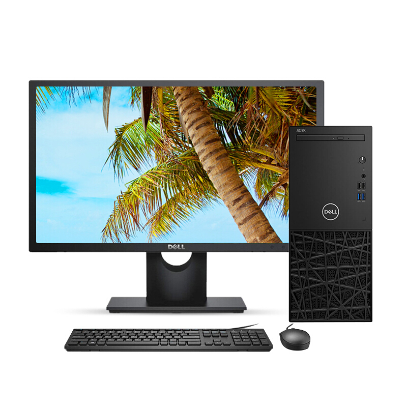 戴尔(DELL)成铭3980商用台式机 19.5寸(I3-8100 4G 1T 无光驱 WIN10H )TH