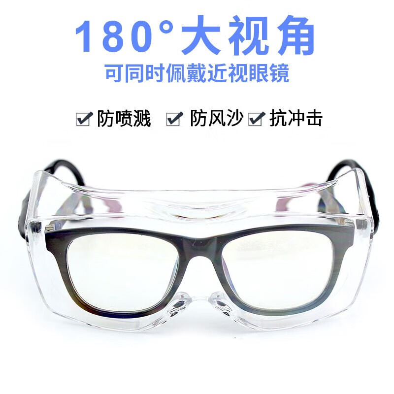 3M 护目镜工业切割防飞溅骑行防护眼镜防粉尘防风防刮 12308 透明 1副