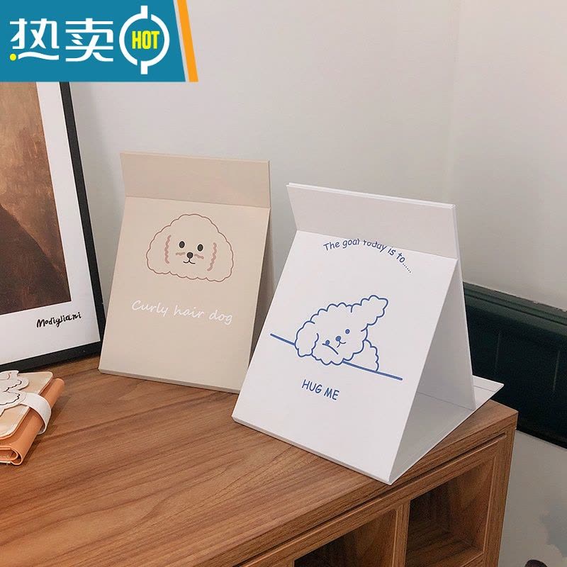 敬平ins风少女心小镜子网红台式化妆镜折叠可爱便携宿舍桌面可立学生便携式用镜 滑板车女孩图片