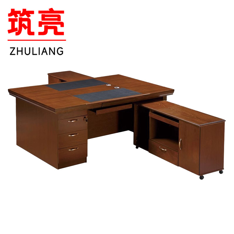 筑亮 办公桌 1.6m双+2副柜 套高清大图