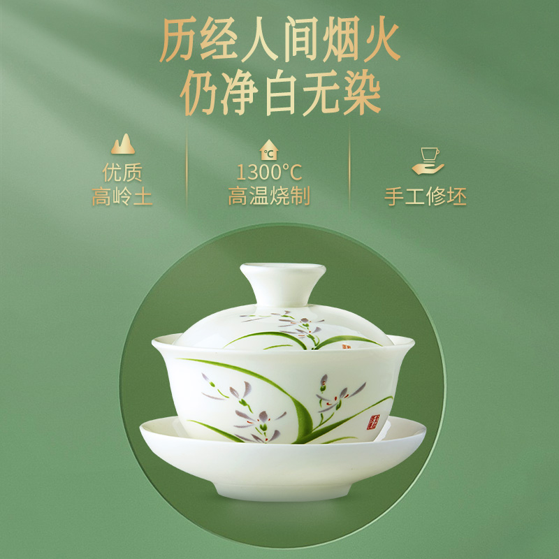 KAMJOVE/金灶 KP-128 白瓷旅行出差茶具套装陶瓷功夫茶具迷你便携手提整套茶具带茶具包可收纳釉下彩冲茶器泡茶器高清大图