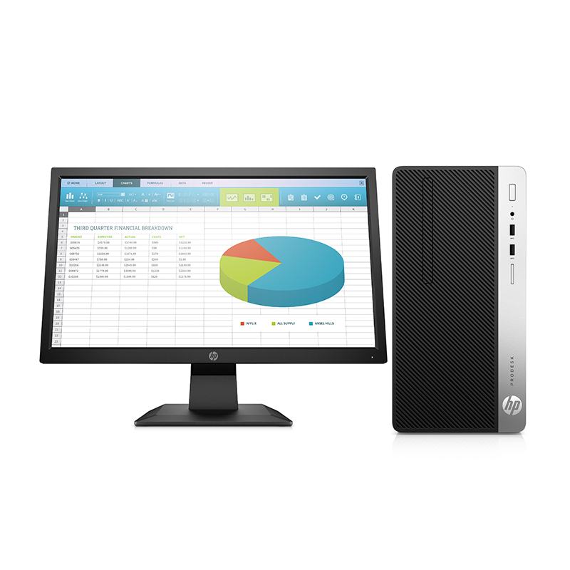 惠普(HP)480 G6商用台式电脑+20.7寸(i3-10100/8G/1T/WIN10神州网信版/三年)