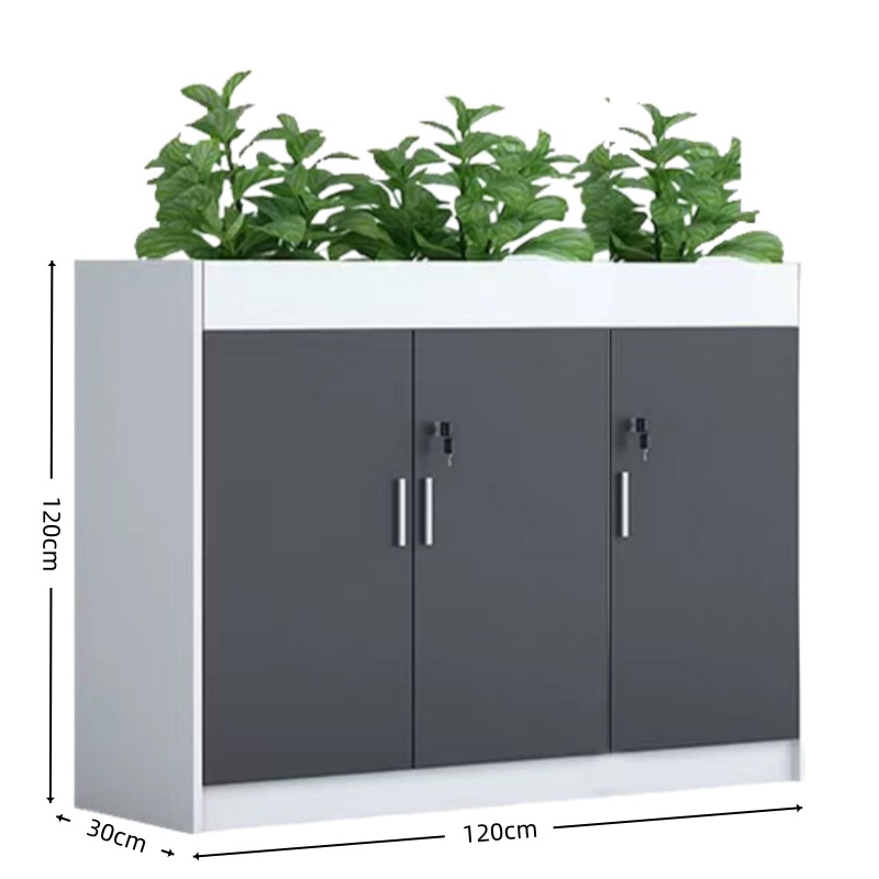 智叶舟办公柜三门1200*300*1200mm台高清大图