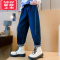 可莉允女童裤子秋冬款加绒厚儿童牛仔裤外穿2022新款大童装女孩保暖长裤保暖裤