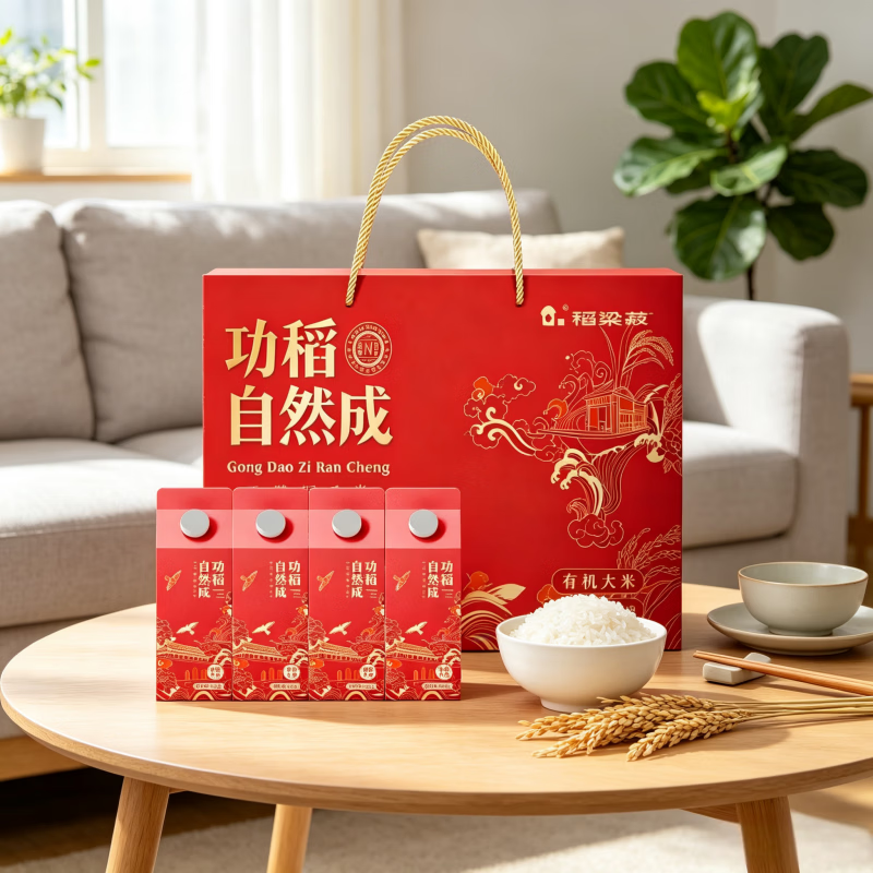 稻梁菽 五常有机稻花香大米 功稻自然成2.5kg高清大图