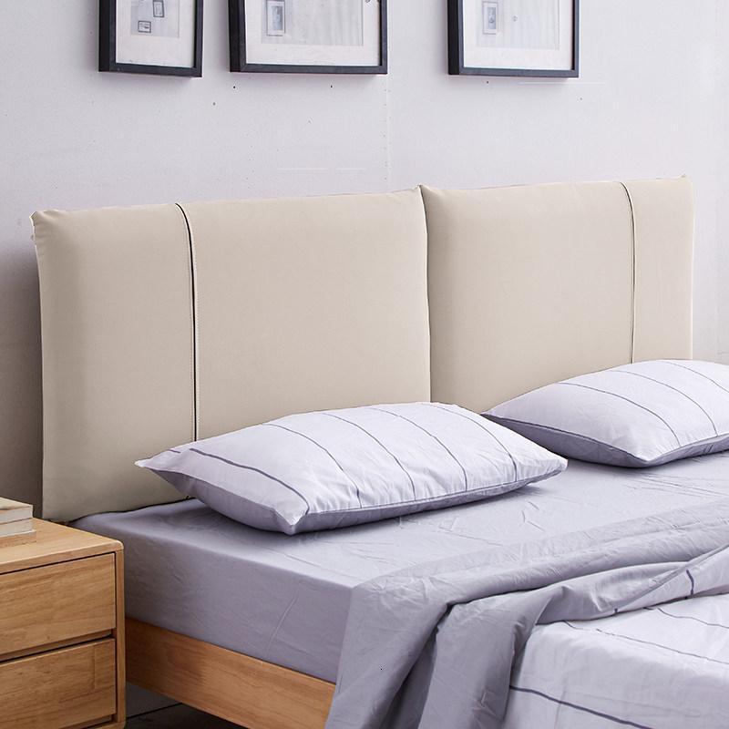 家柏饰(CORATED)免洗科技布床头靠垫软包双靠背贴墙自粘榻榻米靠枕 现代简约 5601-28#浅米色 155*55*8厚无床头款