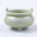 香业青瓷双耳小香炉室内家居日用檀香沉香熏香炉供香佛香炉 弟窑豆青