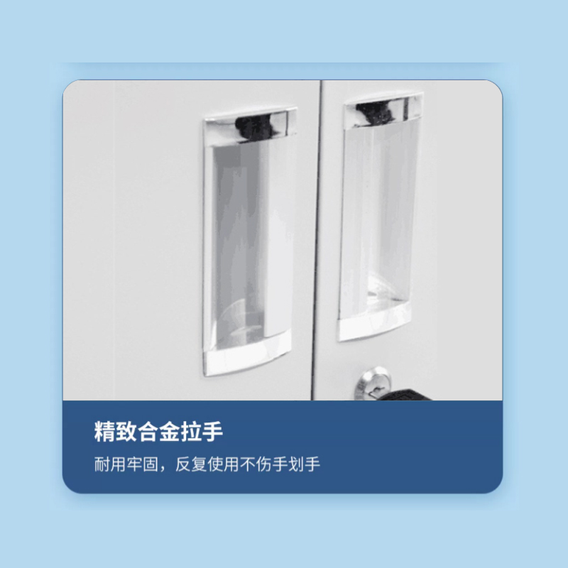 帅畅收纳柜财务档案柜资料柜加厚文件柜办公室带锁铁皮柜二斗器械柜高清大图