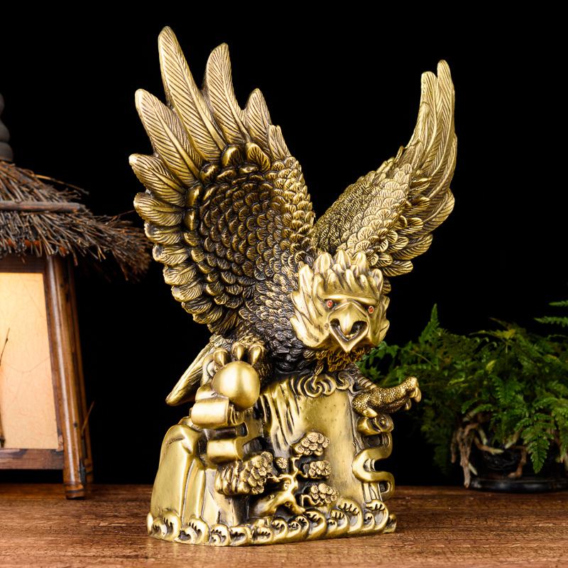 家柏饰(CORATED)大展宏图老鹰摆件 铜雄鹰展翅开业礼品家居装饰高清大图